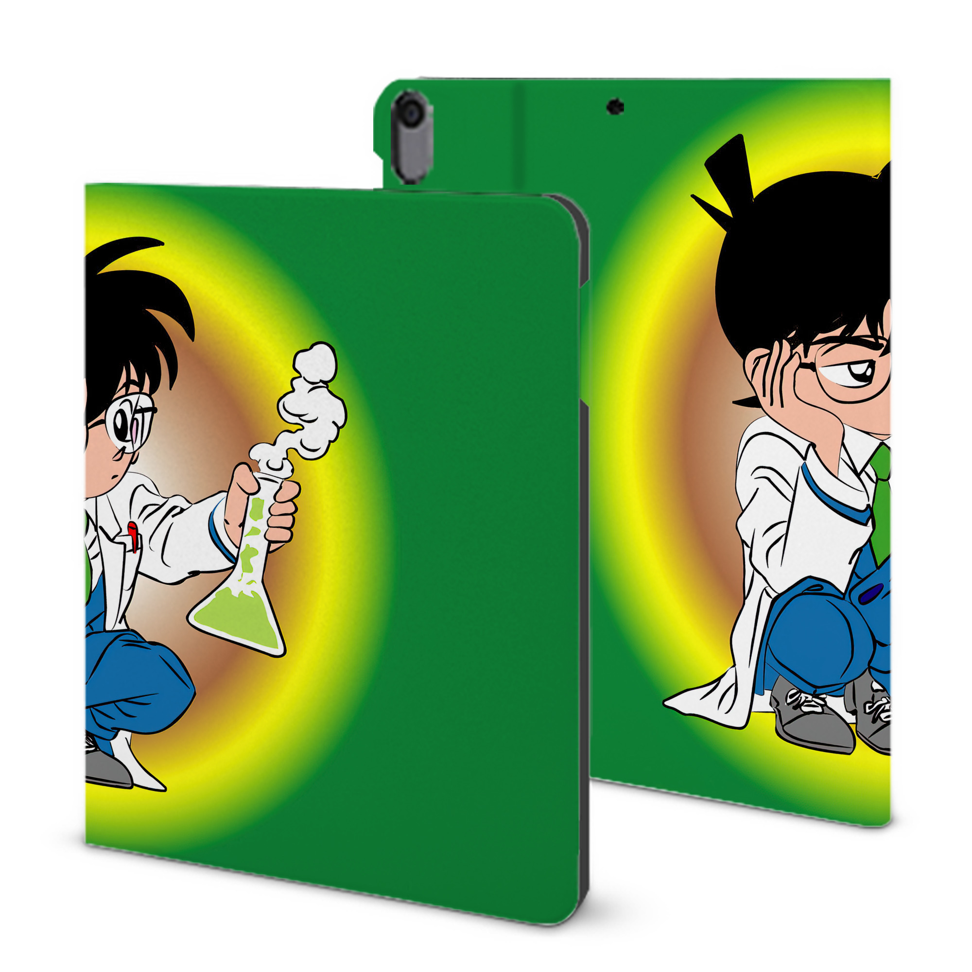 （画像用） 名探偵コナン Detective Conan IPad ケース ブック型 PUレザー TPU 耐衝撃 軽量 薄型 ペン収納なし 全面保護 IPad 各モデル対応